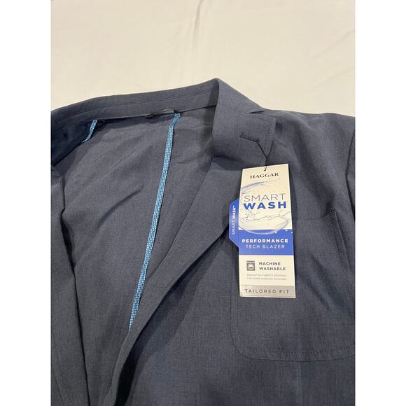 Haggar men blazer navy blue size XL - Picture 3 of 10